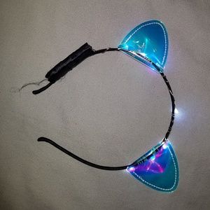 LED Holographic Cat ears Headband